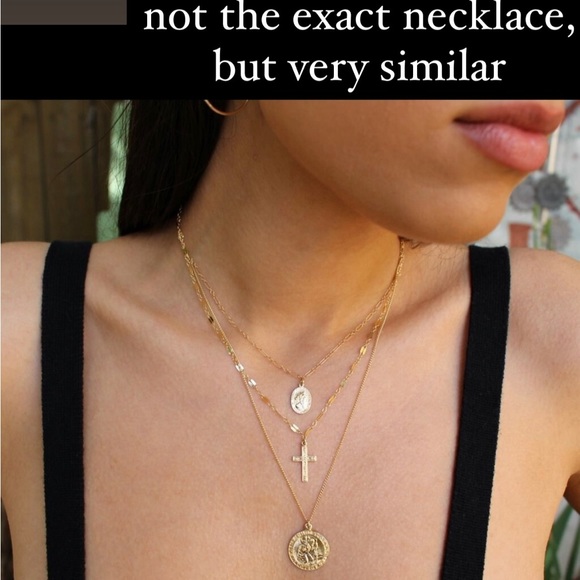 Express Layered Multi Chain Cross & Coin Y Necklace - Picture 9 of 10